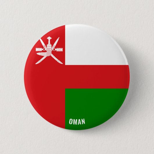 Oman Flag Charming Patriotic Button (Vorderseite)