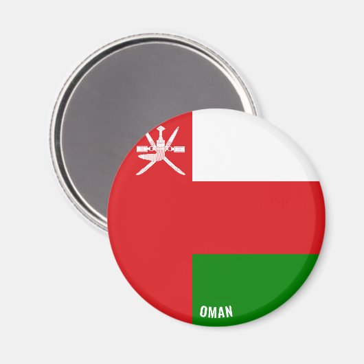 Oman Flag Charming Patriotic Magnet (Vorderseite/Rückseite)