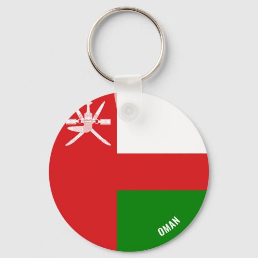 Oman Flag Charming Patriotic Schlüsselanhänger (Vorderseite)