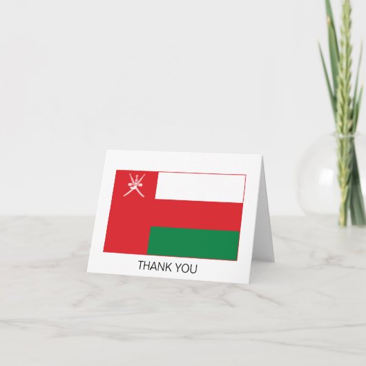 Oman Flag Dankeskarte (Vorderseite)
