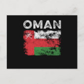 Oman Flag Distressed - Omani-Flagge Postkarte (Vorderseite)