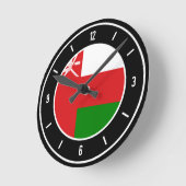 Oman Flag Elegant Runde Wanduhr (Winkel)