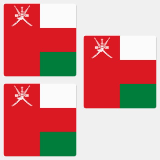 Oman Flag Etiketten (Gruppe)