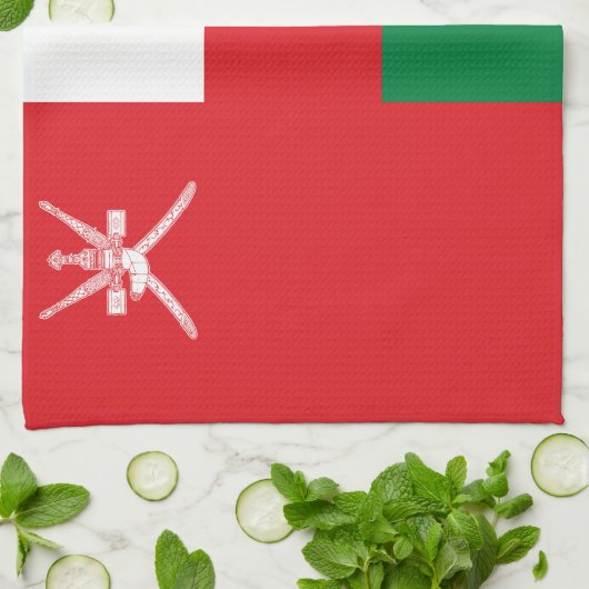 Oman Flag Geschirrtuch (Gefaltet)