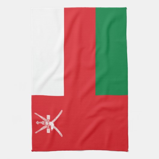 Oman Flag Geschirrtuch (Vertikal)
