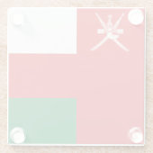 Oman Flag Glasuntersetzer (Rückseite)