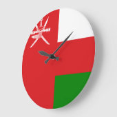 Oman Flag Große Wanduhr (Winkel)
