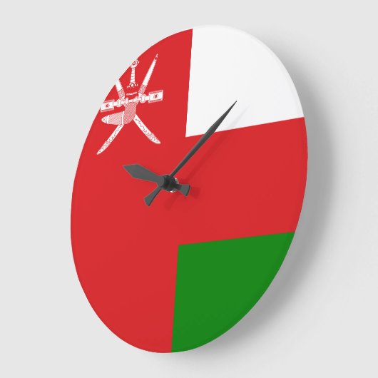 Oman Flag Große Wanduhr (Winkel)