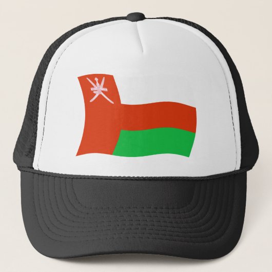 Oman Flag Hat Truckerkappe (Vorderseite)
