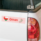 Oman Flag Heart + Karte Autoaufkleber (Auf Lkw)