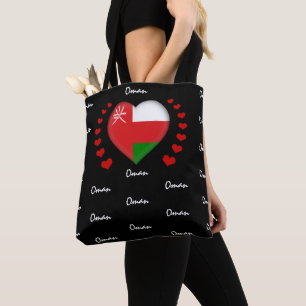 Oman Flag & Heart, Oman Flag Mode /sport Tasche