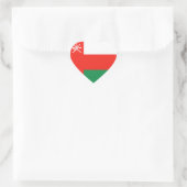 Oman Flag Heftsticker Herz-Aufkleber (Tasche)