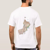 Oman Flag + Karte + Text-T - Shirt (Rückseite)