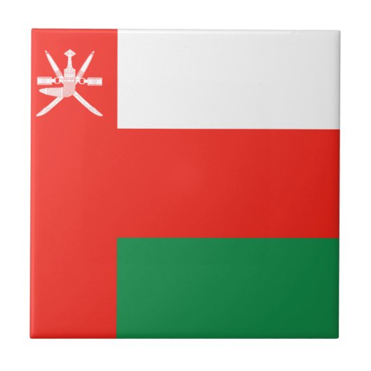 Oman Flag Keramik Tile Fliese (Vorderseite)