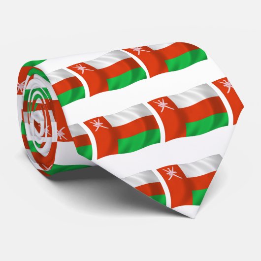 Oman Flag Krawatte (Gerollt)