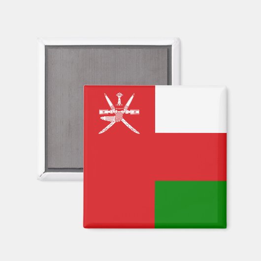 Oman Flag Magnet (Vorderseite/Rückseite)