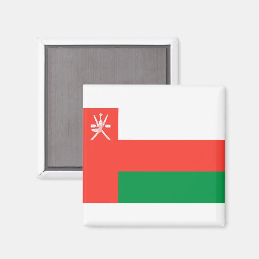 Oman Flag Magnet (Vorderseite/Rückseite)