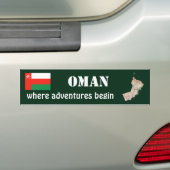 Oman Flag + Map Autoaufkleber (Auf Auto)