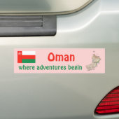 Oman Flag + Map Autoaufkleber (Auf Auto)
