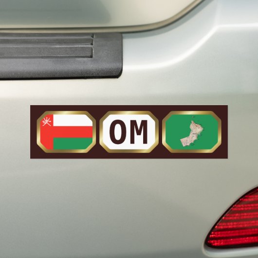 Oman Flag Map Code Autoaufkleber (Auf Auto)
