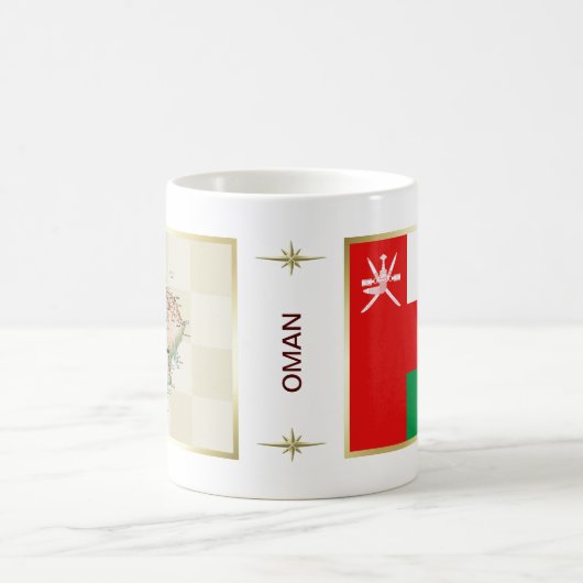 Oman Flag + Map Tasse (Mittel)