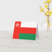Oman Flag Notecard Karte (Gelbe Blume)