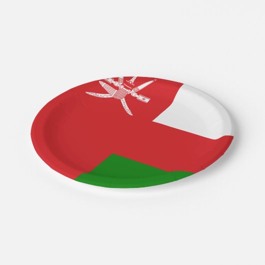Oman Flag Pappteller (Schrägansicht)