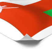 Oman Flag Poster Print (Ecke)