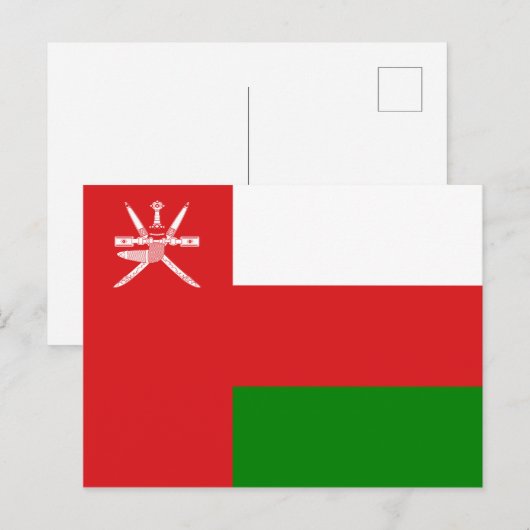 Oman Flag Postkarte (Vorne/Hinten)