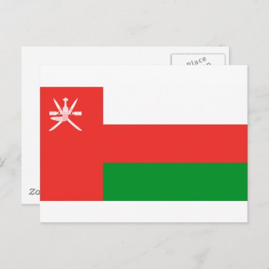 Oman Flag Postkarte (Vorne/Hinten)