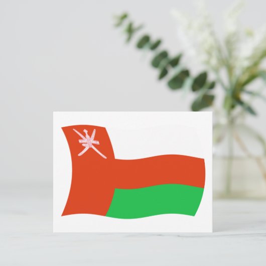 Oman Flag Postkarte (Stehend Vorderseite)
