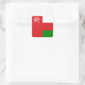 Oman Flag Quadratischer Aufkleber (Tasche)