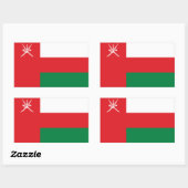 Oman Flag Rechteckiger Aufkleber (Blatt)