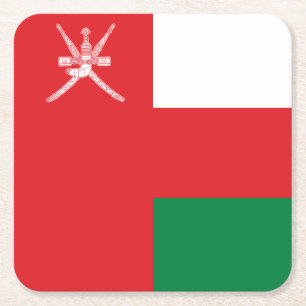 Oman Flag Rechteckiger Pappuntersetzer