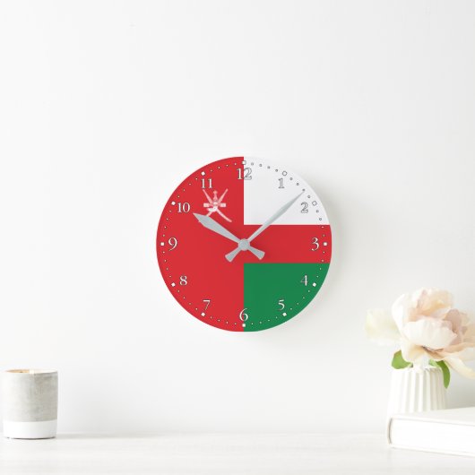 Oman Flag Runde Wanduhr (Zuhause)