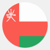 Oman Flag Runder Aufkleber (Vorderseite)