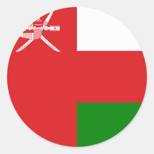 Oman Flag Runder Aufkleber (Vorderseite)