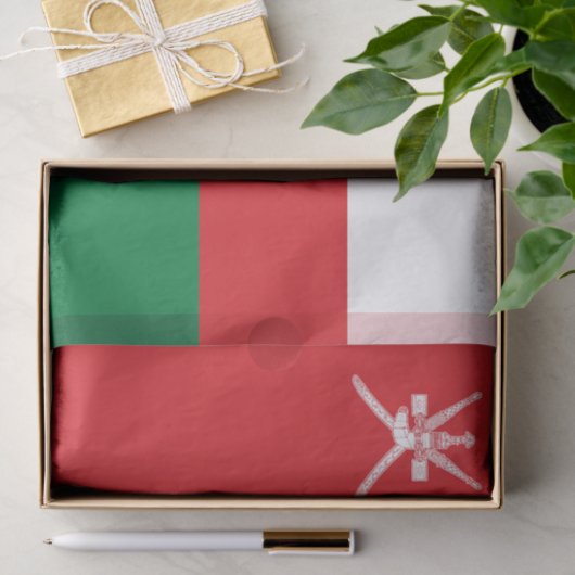 Oman Flag Seidenpapier (Geschenk)