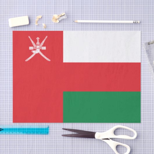 Oman Flag Seidenpapier (Handwerk)