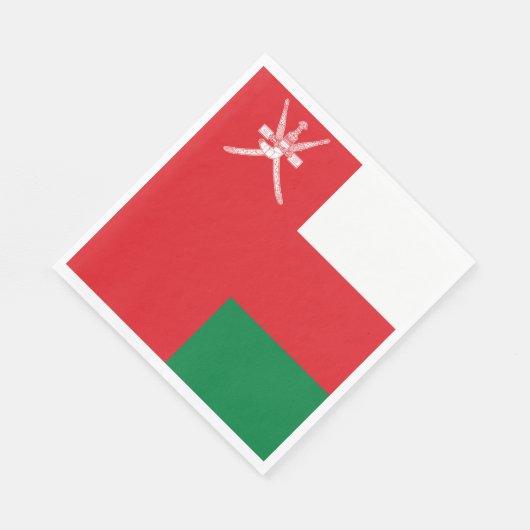 Oman Flag Serviette (Ecke)