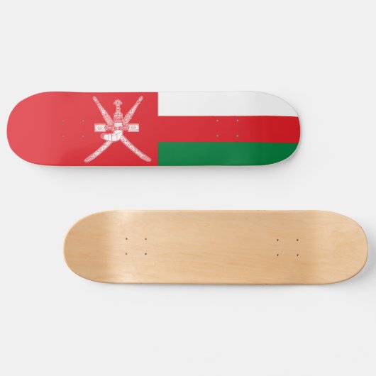 Oman Flag Skateboard (Horizontal)