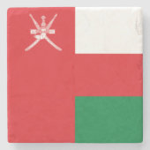 Oman Flag Steinuntersetzer (Vorderseite)