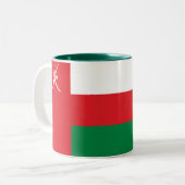 Oman Flag Zweifarbige Tasse (Vorderseite Links)