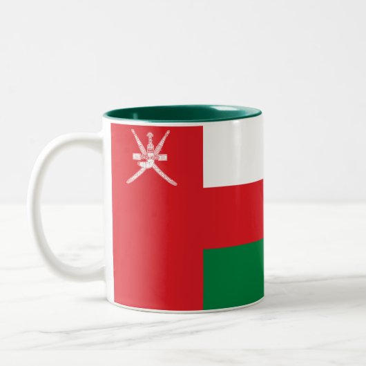 Oman Flag Zweifarbige Tasse (Links)