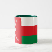 Oman Flag Zweifarbige Tasse (Mittel)