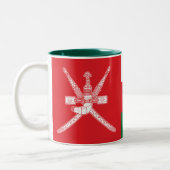 Oman Flag Zweifarbige Tasse (Links)