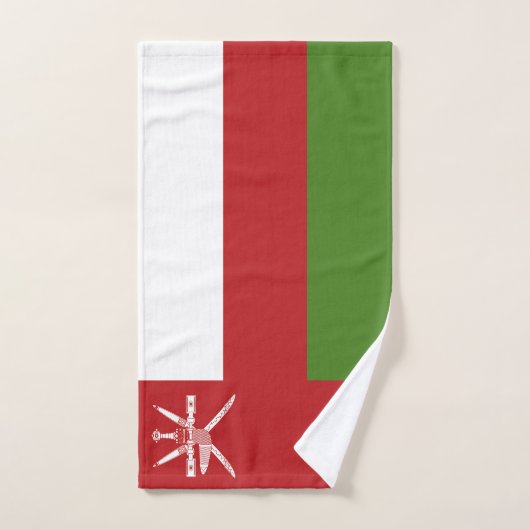 Oman-Flagge Badhandtuch Set (Handtuch)