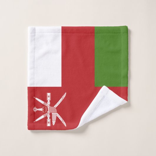Oman-Flagge Badhandtuch Set (Waschlappen)