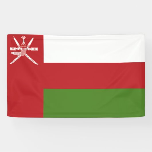 Oman-Flagge Banner (Horizontal)
