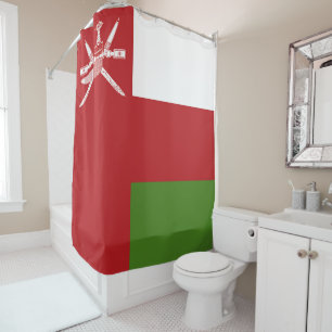 Oman-Flagge Duschvorhang